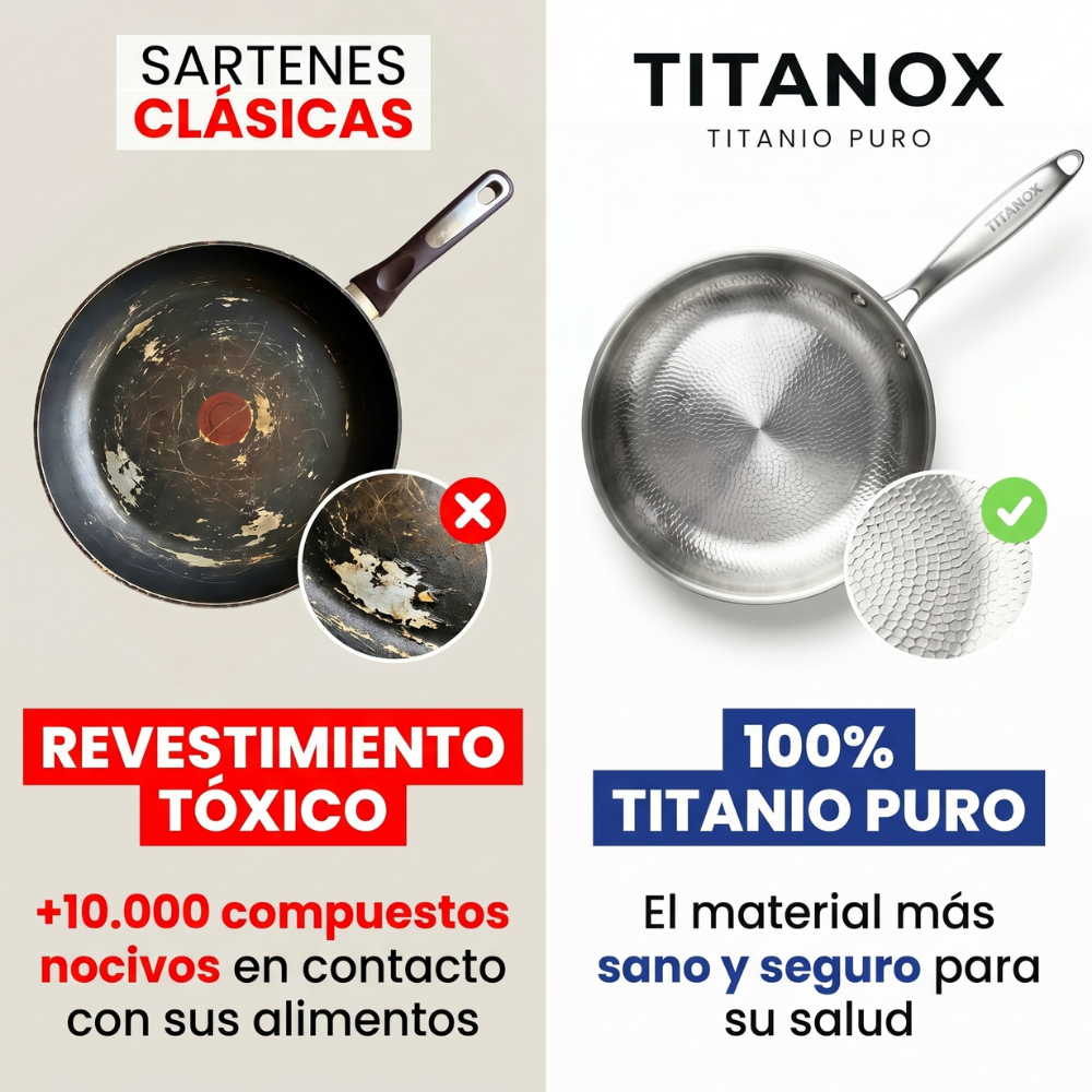 Sartén de titanio 100 % puro — TITANOX®