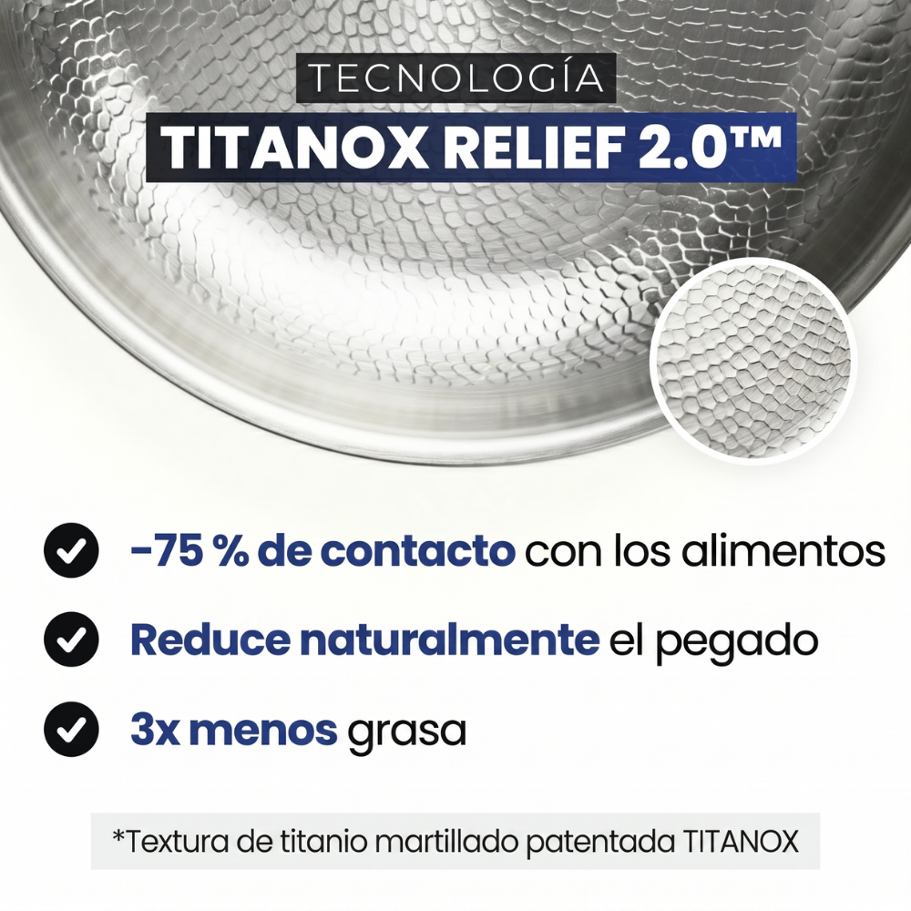 Sartén de titanio 100 % puro — TITANOX®