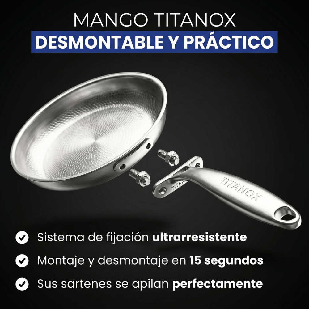 Sartén de titanio 100 % puro — TITANOX®