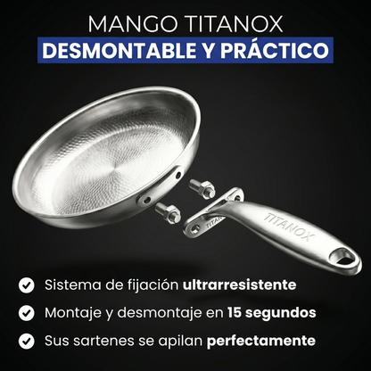 Sartén de titanio 100 % puro — TITANOX®