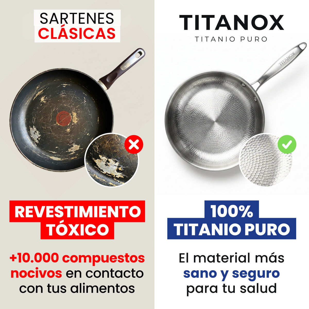 Sartén de titanio 100 % puro — TITANOX® - photo 3