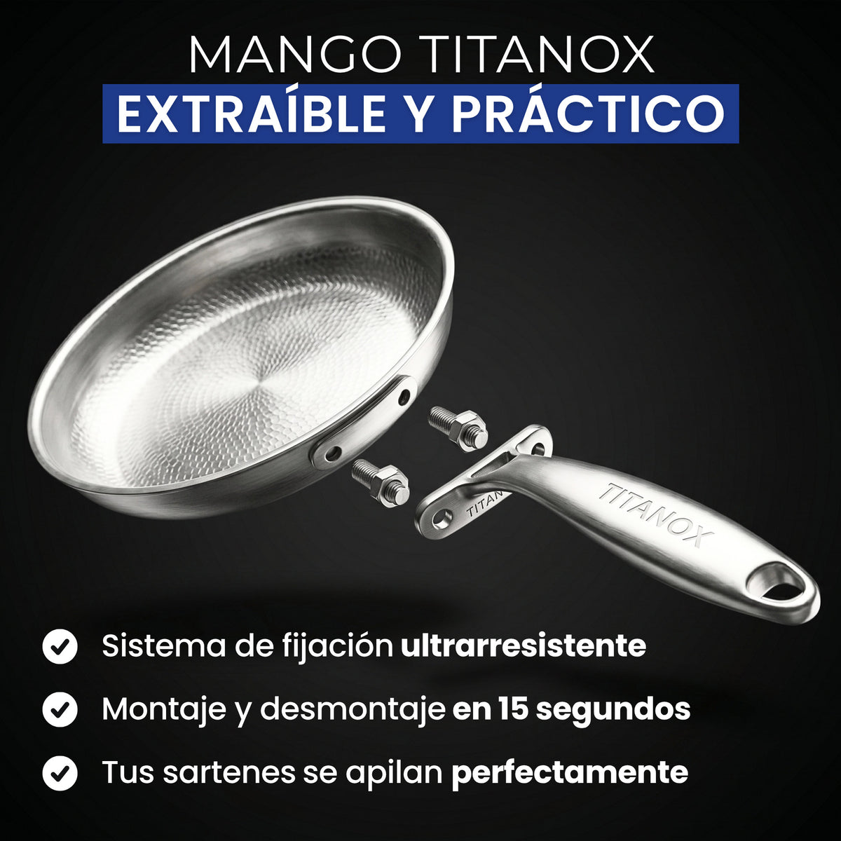 Sartén de titanio 100 % puro — TITANOX® - photo 6