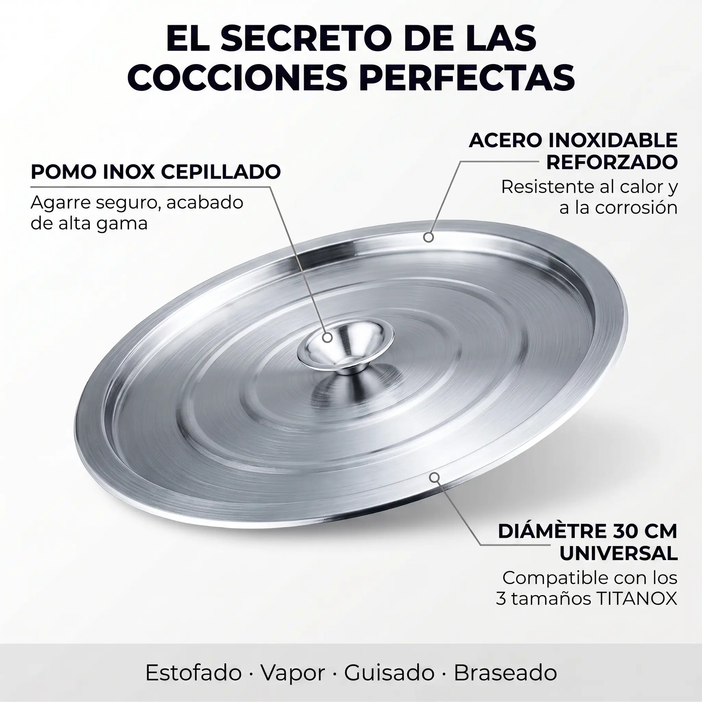 Tapa Universal de Acero Inoxidable — TITANOX®