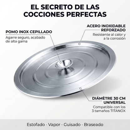 Tapa Universal de Acero Inoxidable — TITANOX®