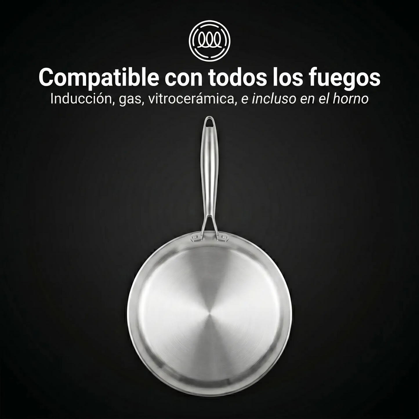 Crepera 100% Titanio Puro (28 cm) — TITANOX®