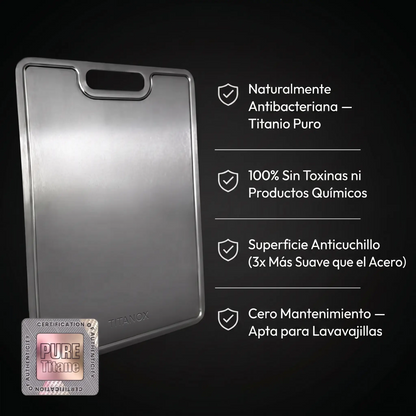 Tabla de Cortar 100% Titanio Puro — TITANOX®
