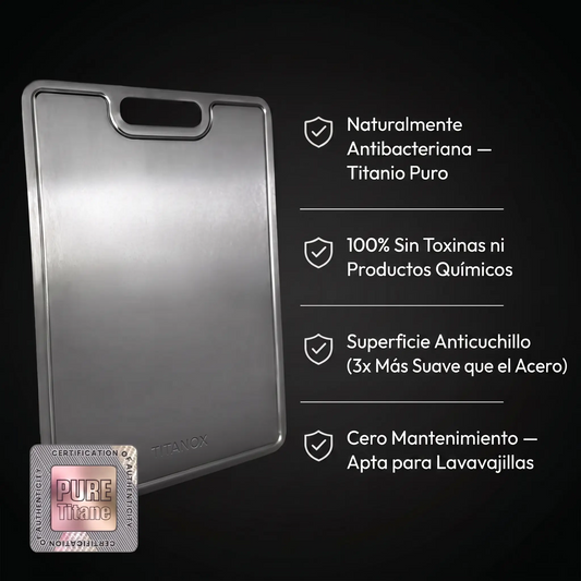 Tabla de Cortar 100% Titanio Puro — TITANOX®