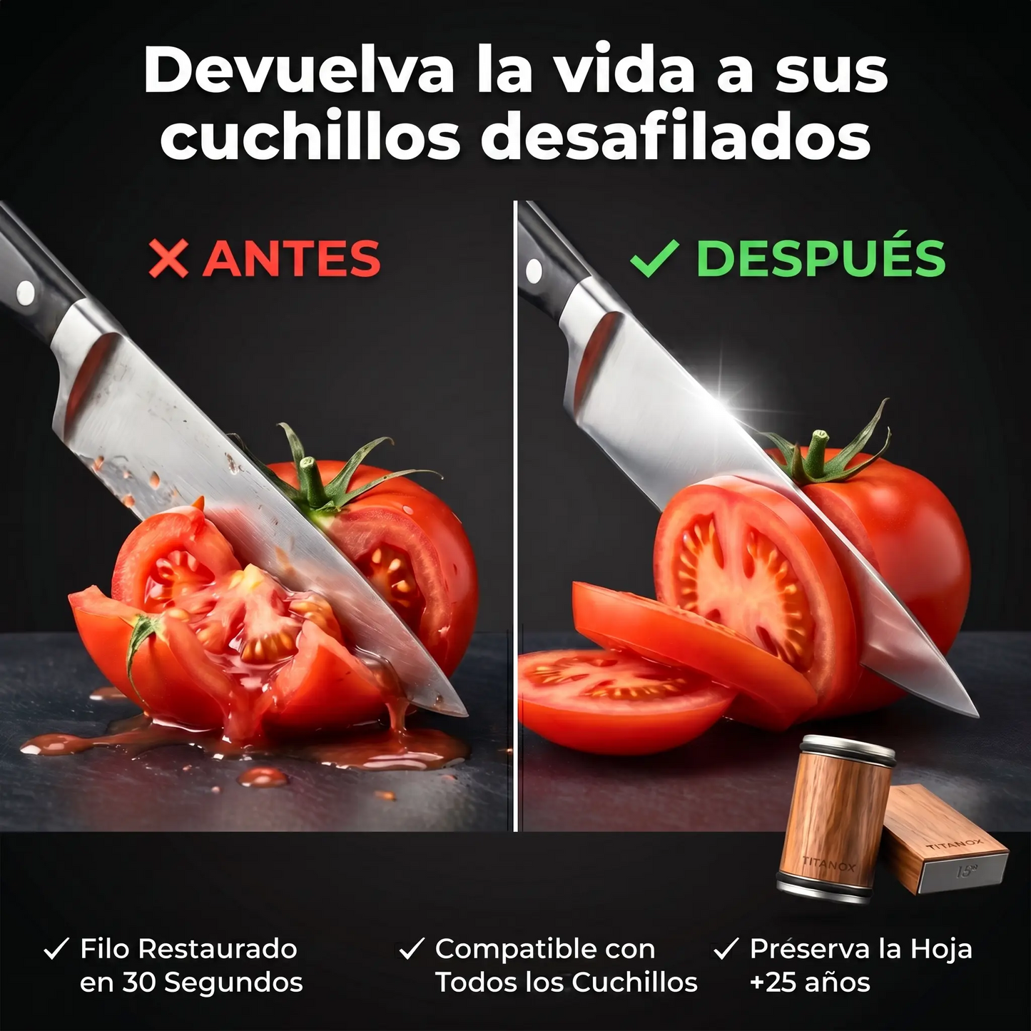 Afilador de Cuchillos Pro — TITANOX®